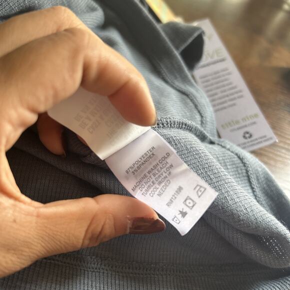 Title Nine Headlands Ribbed Tank Top In Storm Cloud Size Small NWT - Picture 5 of 5